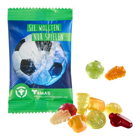 Fruchtgummi STANDARD 15 g im konventionellen Tütchen transparent | Digital- oder Flexodruck | Schiff