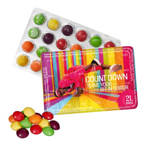 Kleinster Event-Kalender der Welt mit SKITTLES® Original Fruity Candy ohne Werbeanbringung