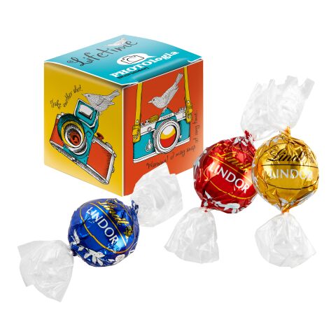 Mini Promo-Würfel mit Lindt Lindor Kugel Mix Digital- oder Offsetdruck