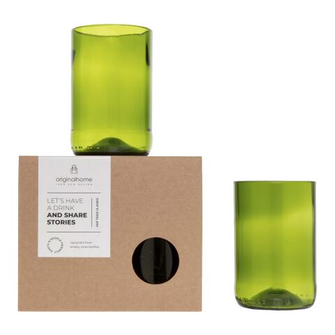 Originalhome 280 ml Trinkglas Set grün | ohne Werbeanbringung