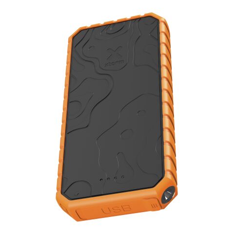 Xtorm XR202 Xtreme 35 W 20.000 mAh QC3.0 wasserdichte, robuste Powerbank mit Taschenlampe schwarz-orange | ohne Werbeanbringung