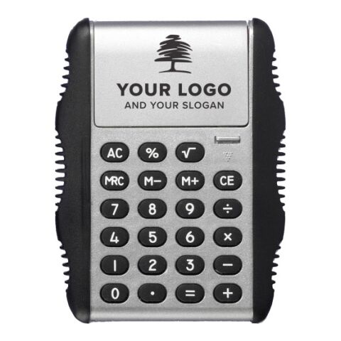 Taschenrechner &#039;Flap&#039; aus Kunststoff Silber | ohne Werbeanbringung | Nicht verfügbar | Nicht verfügbar