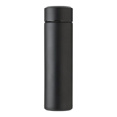 Edelstahl-Thermosflasche (450 ml) mit LED-Anzeige Schwarz | ohne Werbeanbringung | Nicht verfügbar | Nicht verfügbar