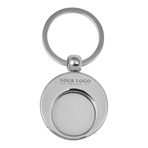 Schlüsselanhänger &#039;Shopping&#039; aus Metall mit Einkaufswagenchip Silber | ohne Werbeanbringung | Nicht verfügbar | Nicht verfügbar