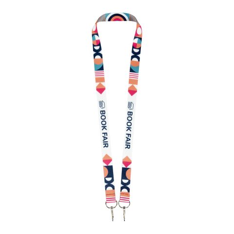 Leia Sublimation RPET-Lanyard mit 2 Metallhaken Standard | weiss | 10mm | ohne Werbeanbringung | Nicht verfügbar | Nicht verfügbar