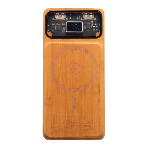 SCX.design P48 10.000 mAh magnetische 15W Powerbank aus Holz mit Leuchtlogo Standard | holz-schwarz | ohne Werbeanbringung | Nicht verfügbar | Nicht verfügbar