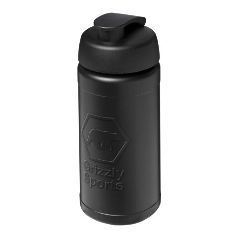 Baseline Rise 500 ml Sportflasche mit Klappdeckel schwarz-schwarz | ohne Werbeanbringung | Nicht verfügbar | Nicht verfügbar