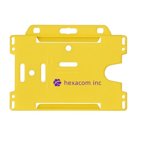 Vega Kartenhalter aus Kunststoff gelb | ohne Werbeanbringung | Nicht verfügbar | Nicht verfügbar