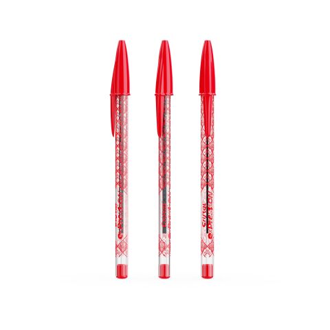 BIC® Cristal® Expression rot | rote Tinte | Digitaldruck | Schaft-Vollflächig | 26.00 mm x 110.00 mm