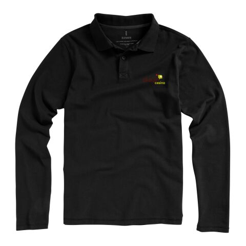 Oakville Langarm Poloshirt Standard | schwarz | 3XL | ohne Werbeanbringung | Nicht verfügbar | Nicht verfügbar | Nicht verfügbar
