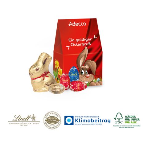 Businesspräsent „Selection Mini“ mit Schokoladenmischung von Lindt bunt | 4C Digital-/Offsetdruck