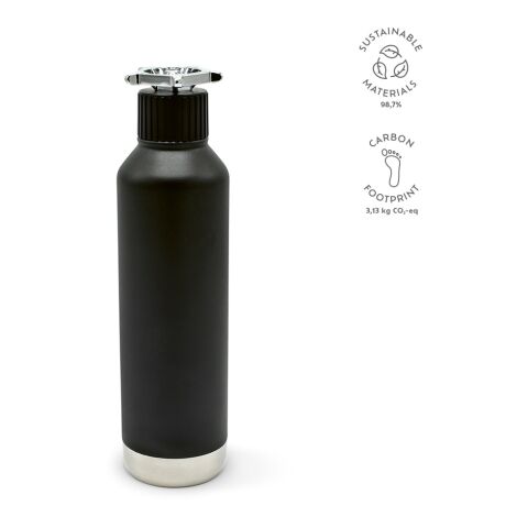 Spiglo Trinkflasche recy. Edelstahl 780 ml  Schwarz | 780 ml | ohne Werbeanbringung