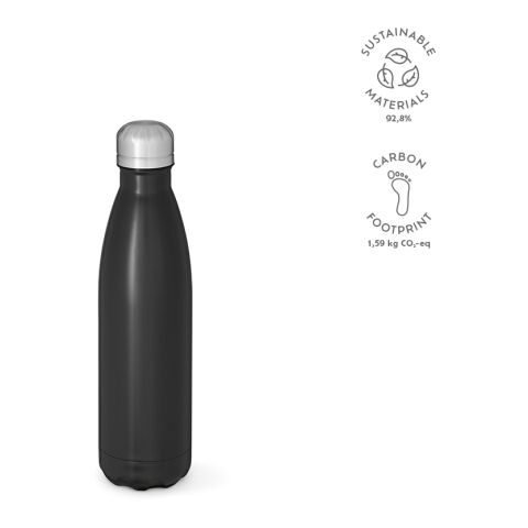 Mississippi 550 Trinkflasche recy. Edelstahl 535 ml  Schwarz | 535 ml | ohne Werbeanbringung