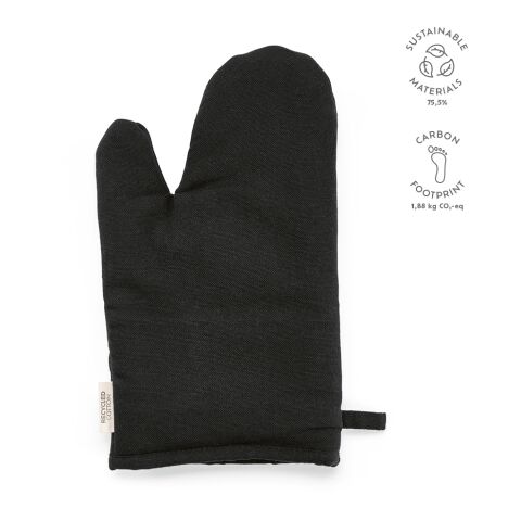 Titian Küche Handschuhe recy. Baumwolle 220gsm  Schwarz | ohne Werbeanbringung
