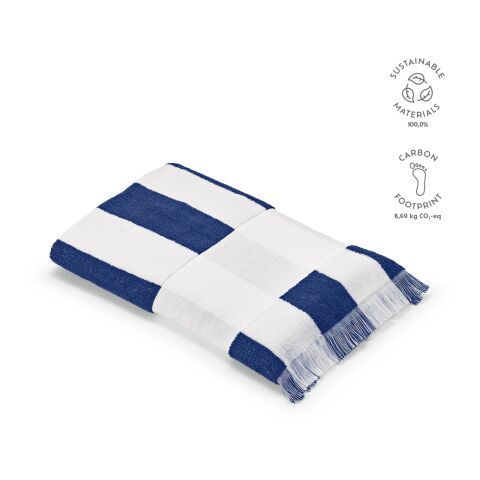 Amadeo Handtuch recy. Baumwolle 450gsm EU Blau | ohne Werbeanbringung