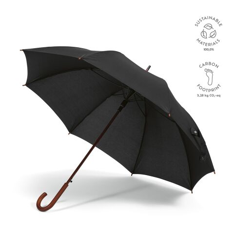 Bach 27&quot; Regenschirm rPET  Schwarz | ohne Werbeanbringung