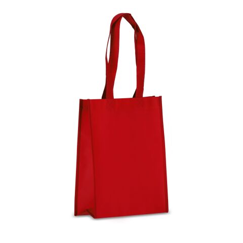 R-PET Tragetasche aus laminiertem Non Woven 24 x 11 x 30cm 105g/m² Rot / Weiss | ohne Werbeanbringung | Nicht verfügbar | Nicht verfügbar | Nicht verfügbar