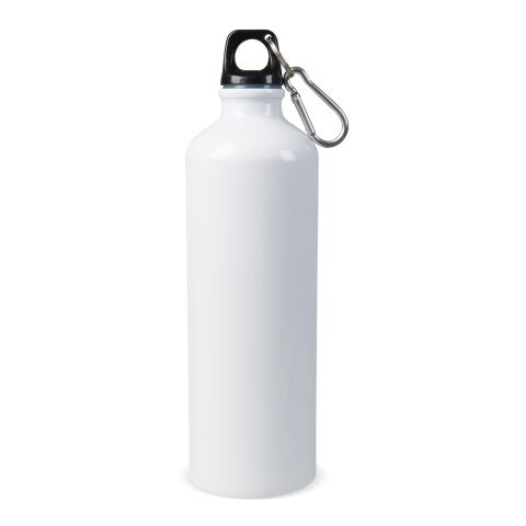 Aluminium Wasserflasche mit Karabiner Sublimation 750ml Weiss | ohne Werbeanbringung | Nicht verfügbar | Nicht verfügbar | Nicht verfügbar