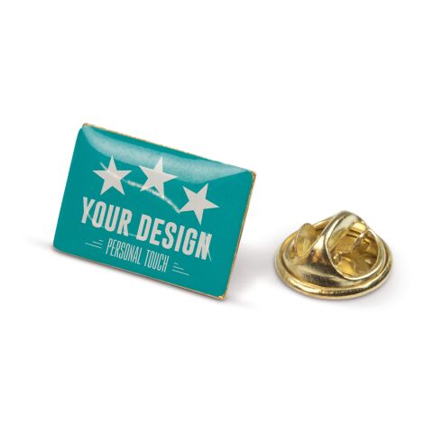 Metall Pin rechteckig 19x13mm Gold | ohne Werbeanbringung | Nicht verfügbar | Nicht verfügbar | Nicht verfügbar