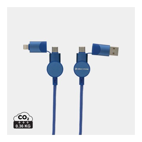 Oakland RCS rKunststoff 1,2m 6-in-1 Fast-Charging 45W Kabel blau | ohne Werbeanbringung | Nicht verfügbar | Nicht verfügbar