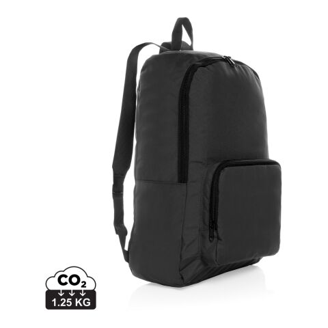 Dillon AWARE™ RPET faltbarer klassischer Rucksack schwarz | ohne Werbeanbringung | Nicht verfügbar | Nicht verfügbar | Nicht verfügbar