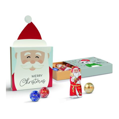Lindt Präsent Weihnachten weiß | 4c-Digitaldruck | Lindor Mini &amp; Santa