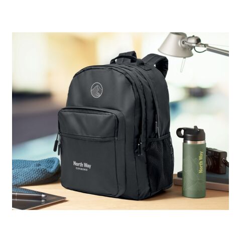 Laptop-Rucksack 300D RPET schwarz | ohne Werbeanbringung | Nicht verfügbar | Nicht verfügbar | Nicht verfügbar