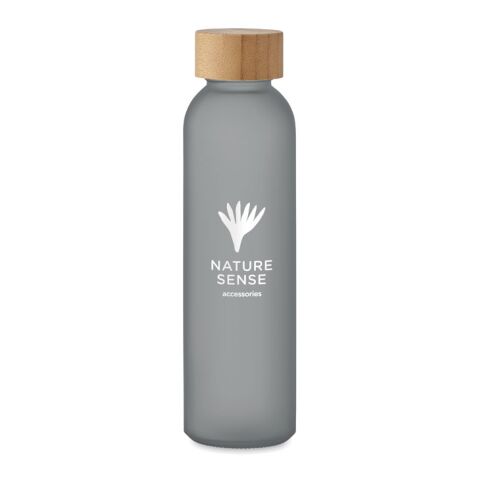 Glasflasche 500 ml gefrostet transparent-grau | ohne Werbeanbringung | Nicht verfügbar | Nicht verfügbar | Nicht verfügbar