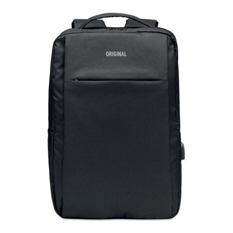 Laptop Rucksack 300D RPET &quot;Seoul&quot; schwarz | ohne Werbeanbringung | Nicht verfügbar | Nicht verfügbar | Nicht verfügbar