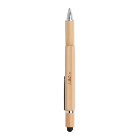 Multifunktions-Stift Bambus holzfarben | ohne Werbeanbringung | Nicht verfügbar | Nicht verfügbar