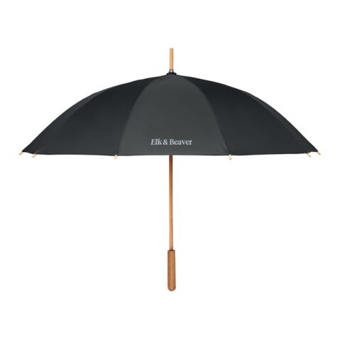 23,5&quot; RPET/Bambus Regenschirm schwarz | ohne Werbeanbringung | Nicht verfügbar | Nicht verfügbar | Nicht verfügbar