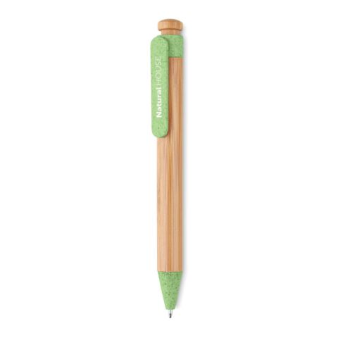 Druckkugelschreiber Bambus grün | ohne Werbeanbringung | Nicht verfügbar | Nicht verfügbar