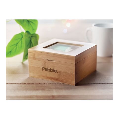 Teebox aus Bambus holzfarben | ohne Werbeanbringung | Nicht verfügbar | Nicht verfügbar | Nicht verfügbar