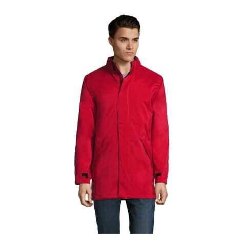 ROBYN UNISEX PARKA rot | L | 1-farbiger Siebdruck | Rechter Arm | 100 mm x 70 mm | Nicht verfügbar