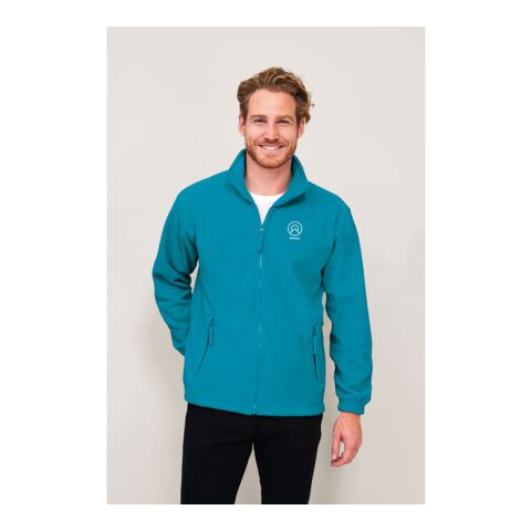 NORTH MEN Fleece-Jacke aqua | L | Bestickung | Rechter Arm | 50 mm x 50 mm | 40